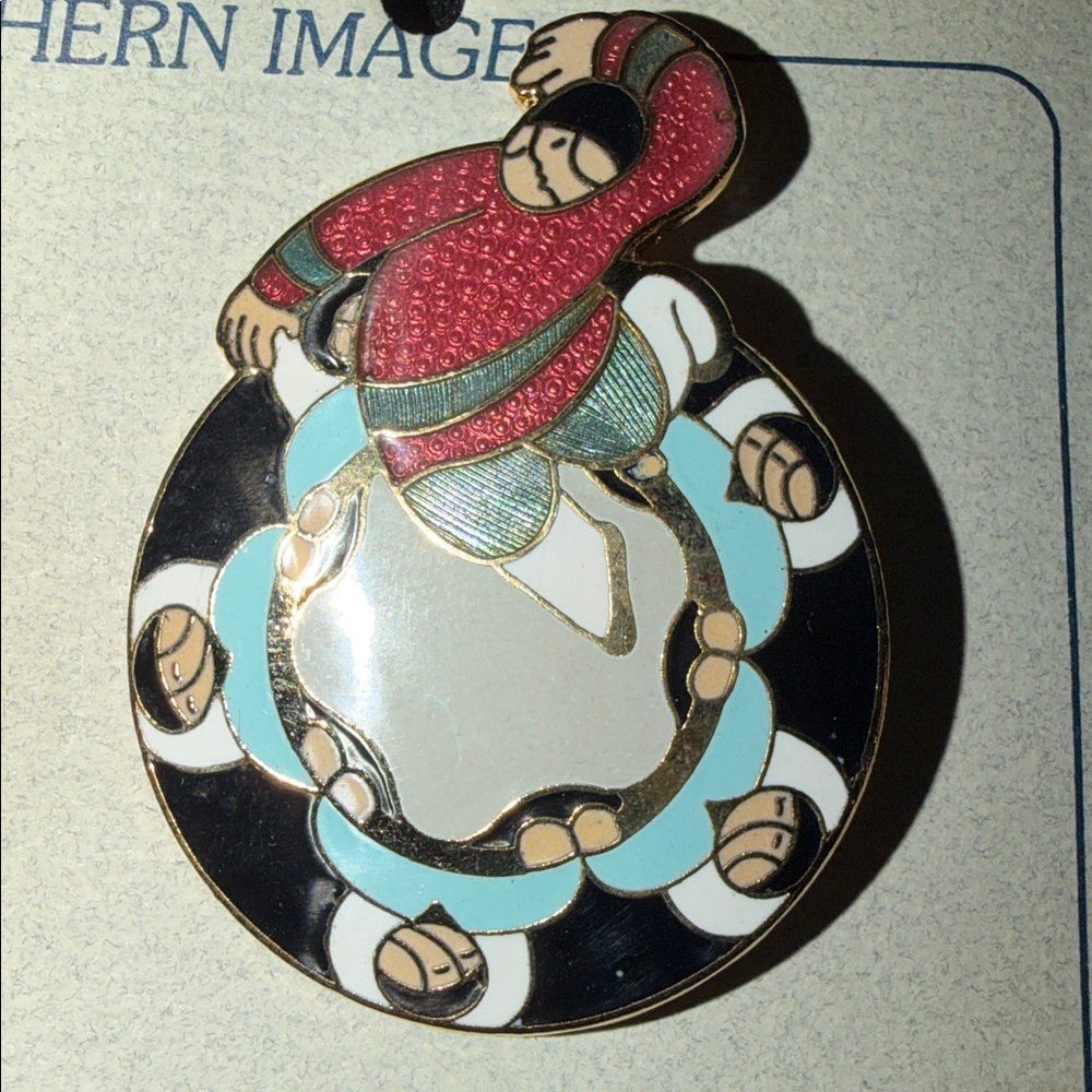 Vintage Enamel Signed Barbara Lavallee Brooch